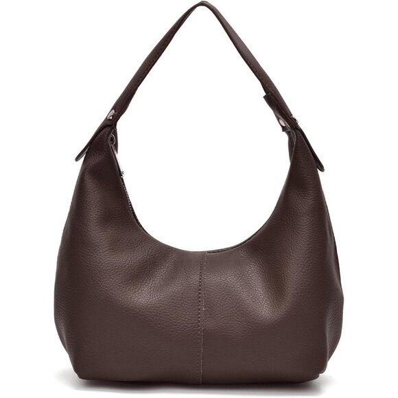 Handbags - Sophisticated Medium Crescent PU Leather Bag - Perfect for Everyday Essentials